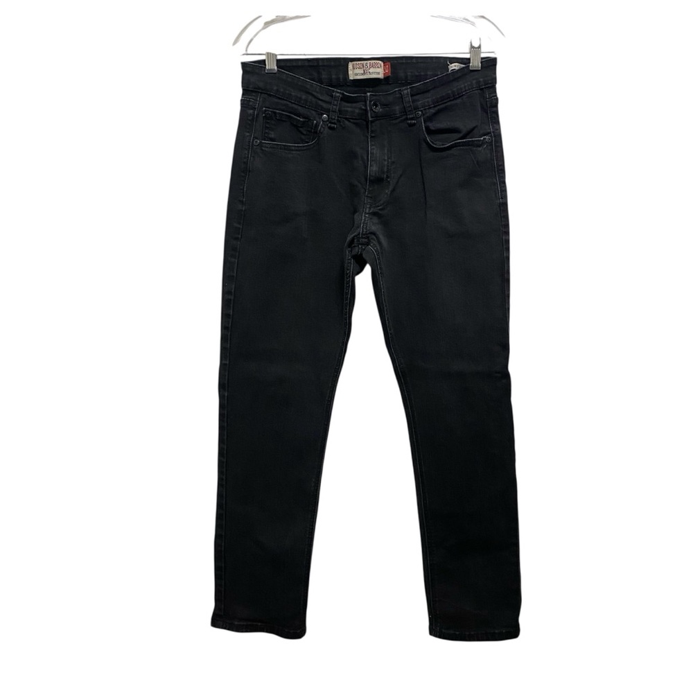 Hudson & Barrow Men's Slim Stretch Black Jeans